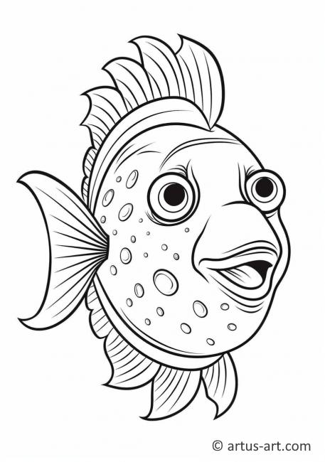 Flounder Coloring Page For Kids